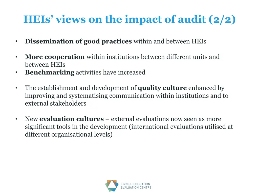 heis views on the impact of audit 2 2