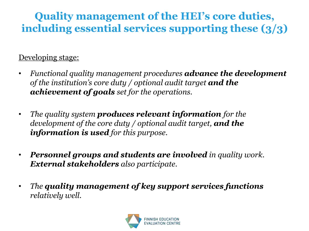 quality management of the hei s core duties 2