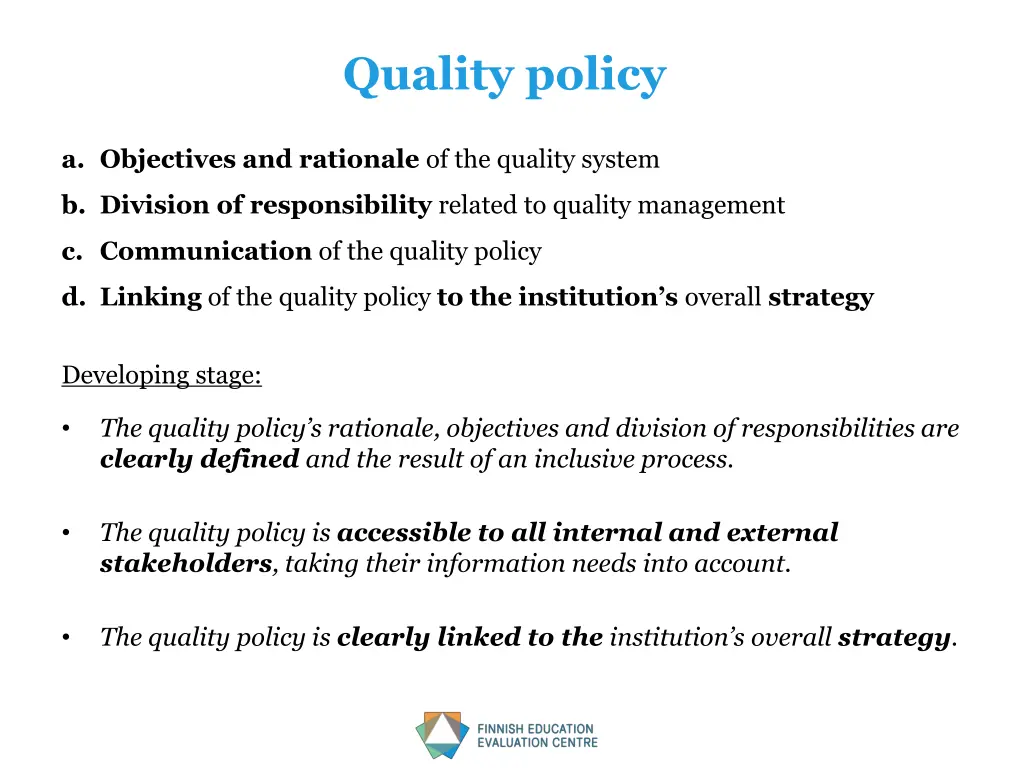 quality policy