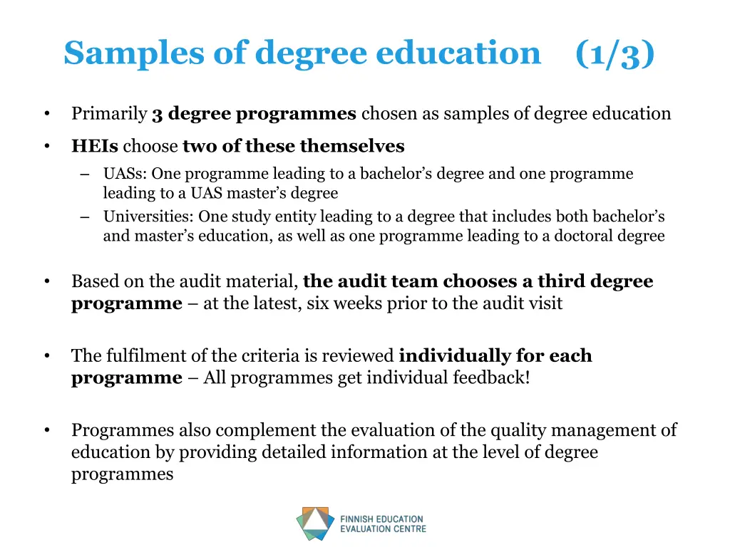samples of degree education 1 3