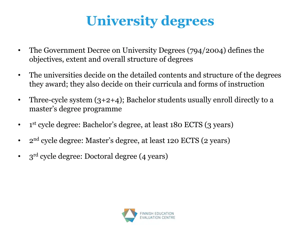 university degrees