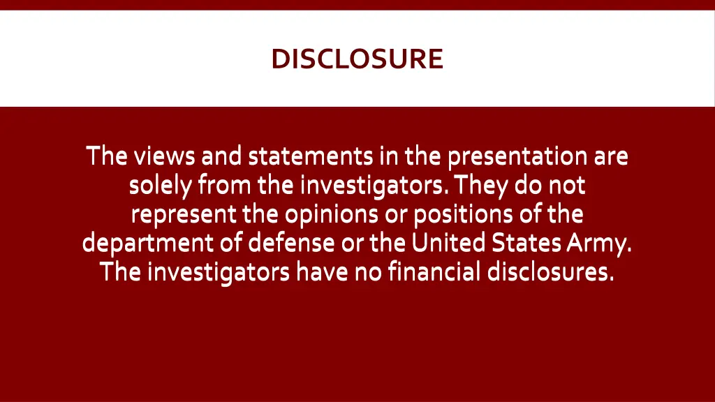 disclosure