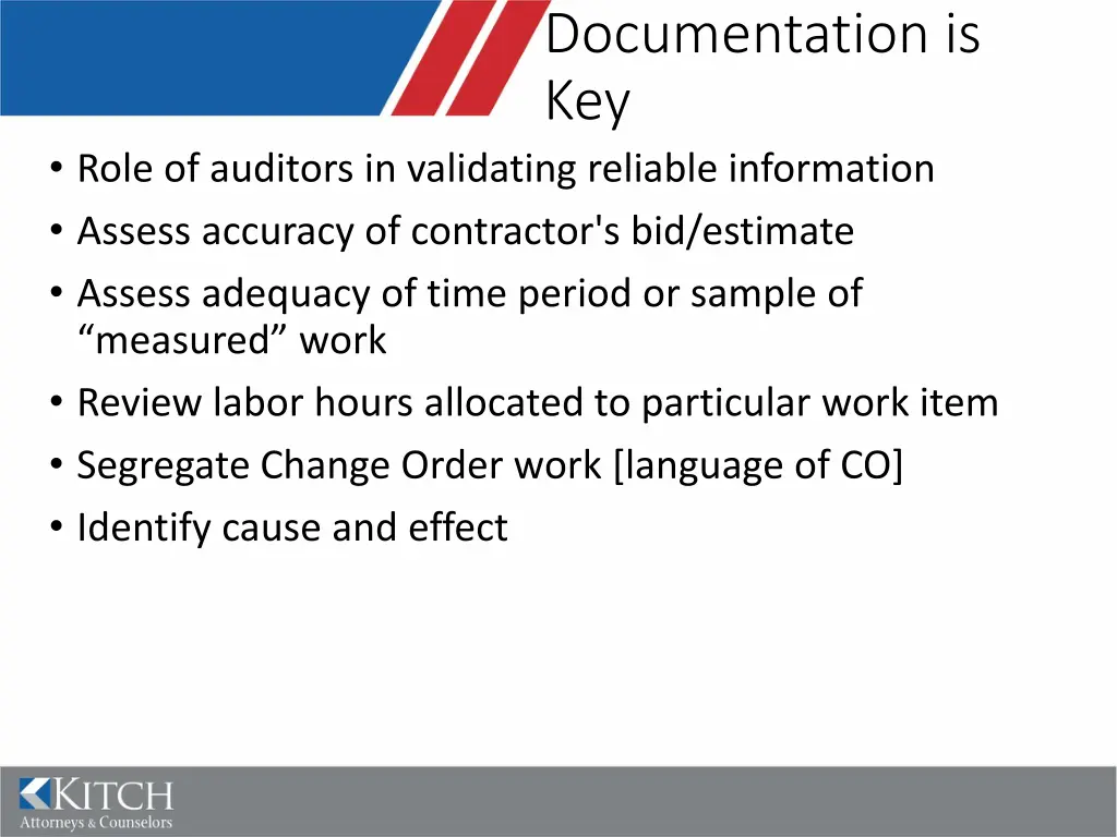 documentation is key
