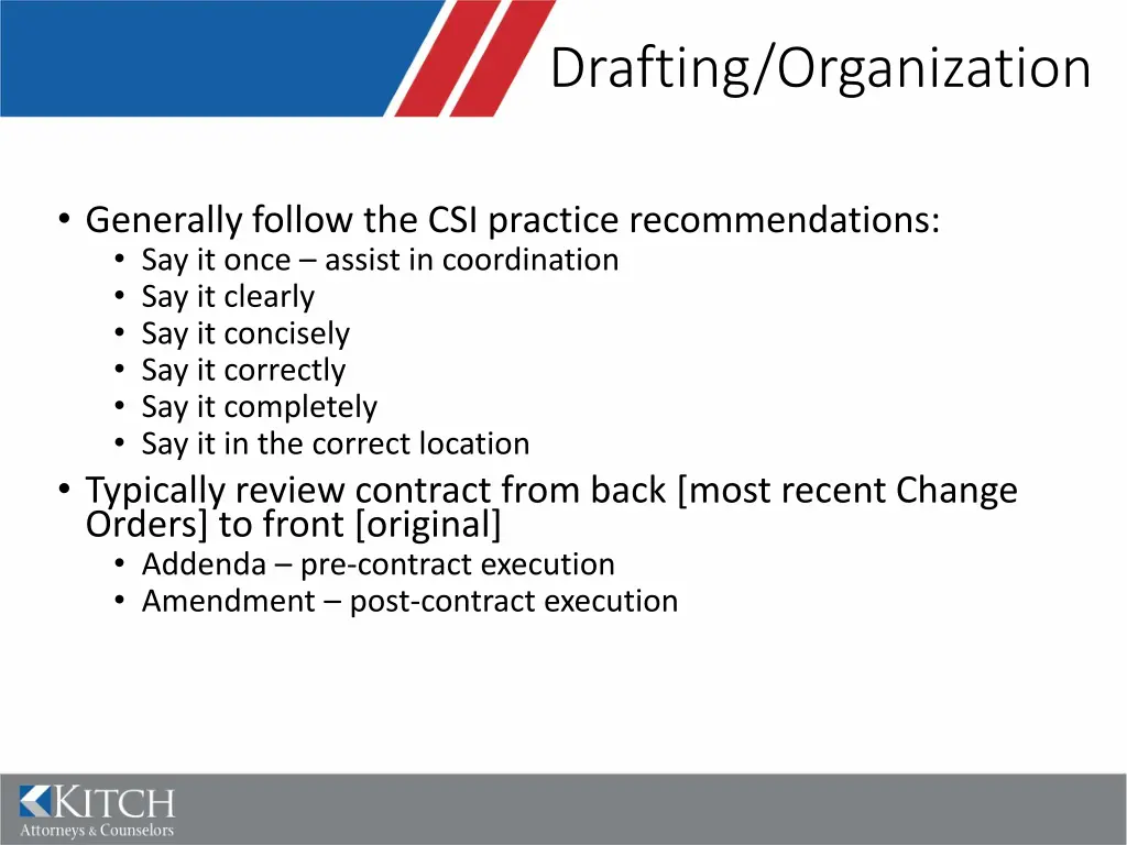drafting organization