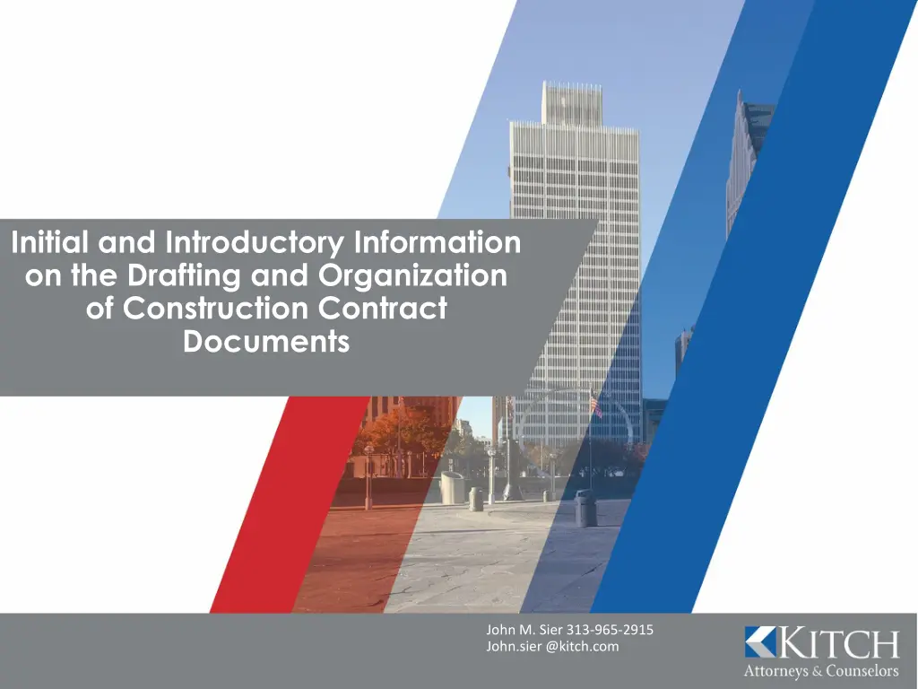 initial and introductory information