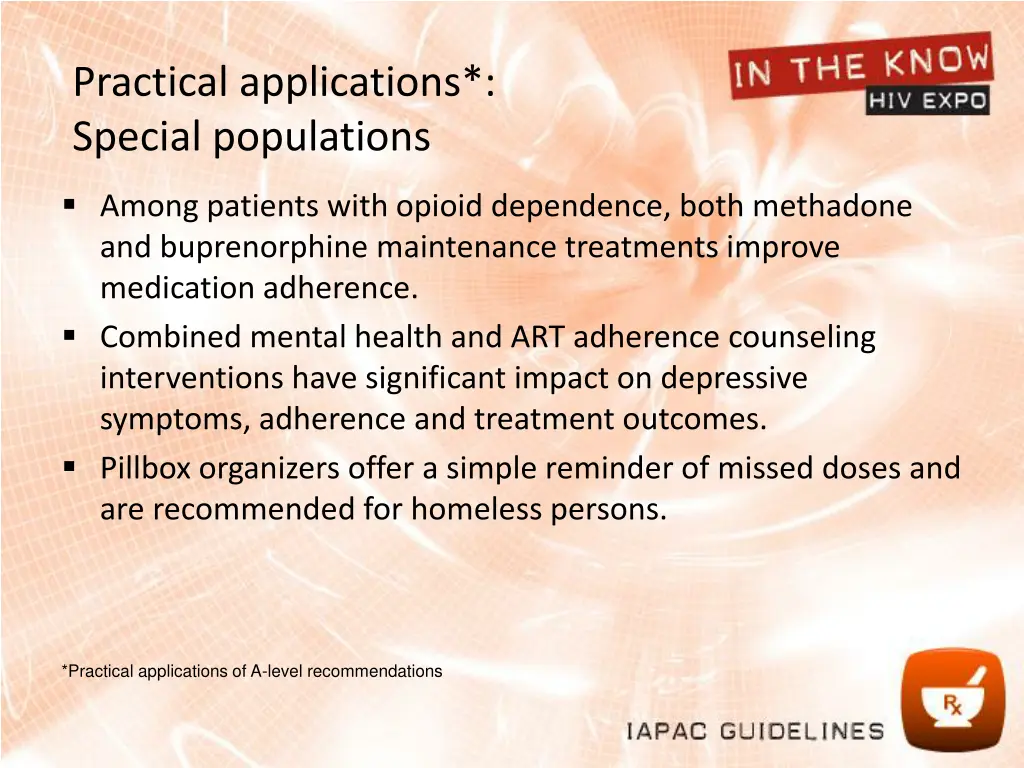 practical applications special populations