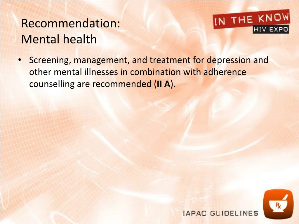 recommendation mental health