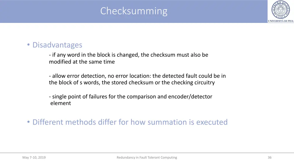 checksumming 1