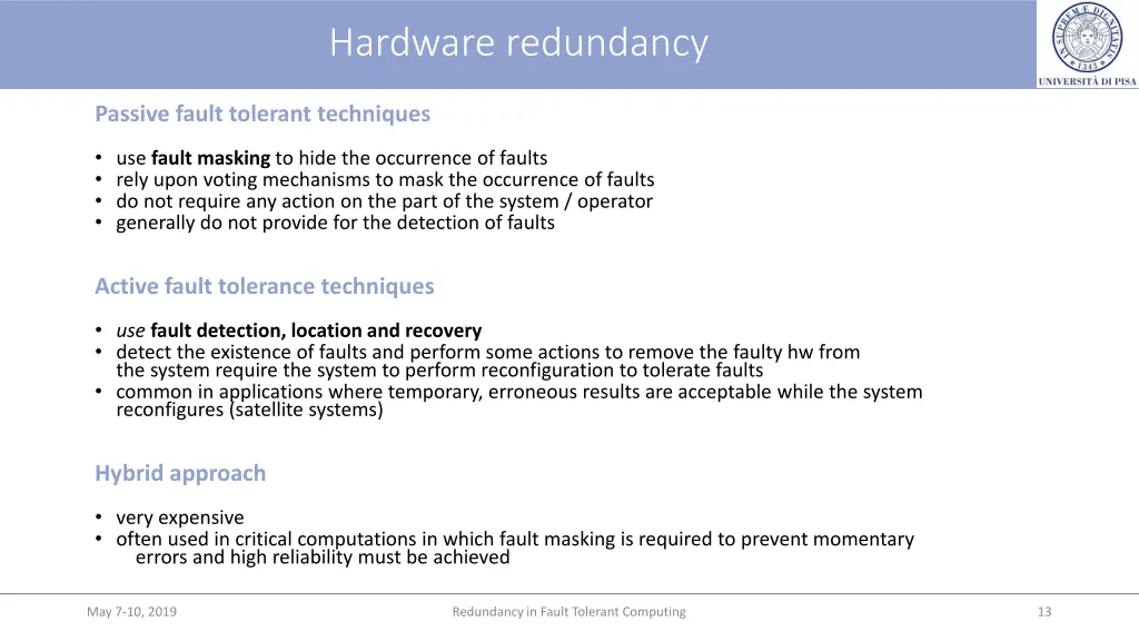 hardware redundancy 1