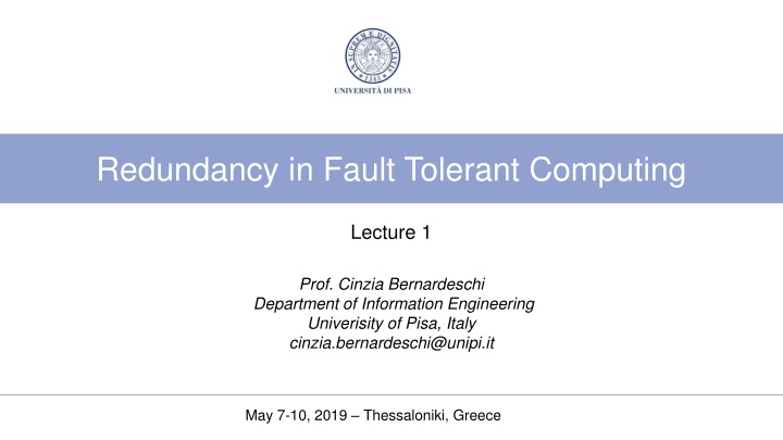 redundancy in fault tolerant computing