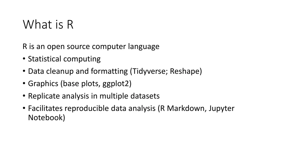 what is r