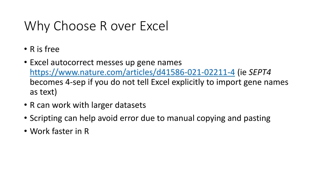 why choose r over excel