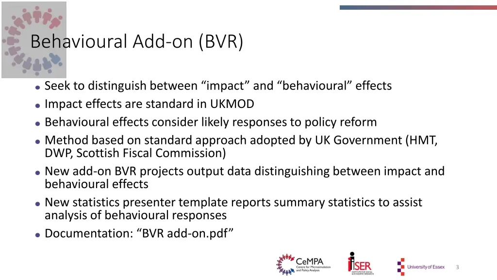 behavioural add on bvr