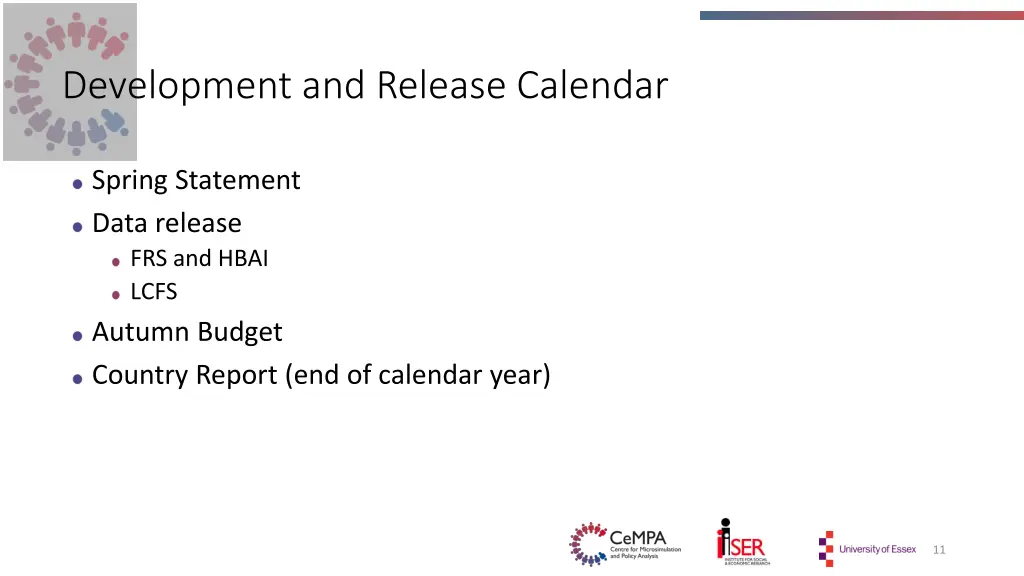 development and release calendar