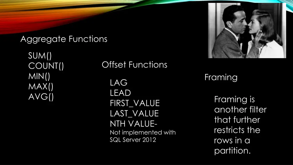 aggregate functions
