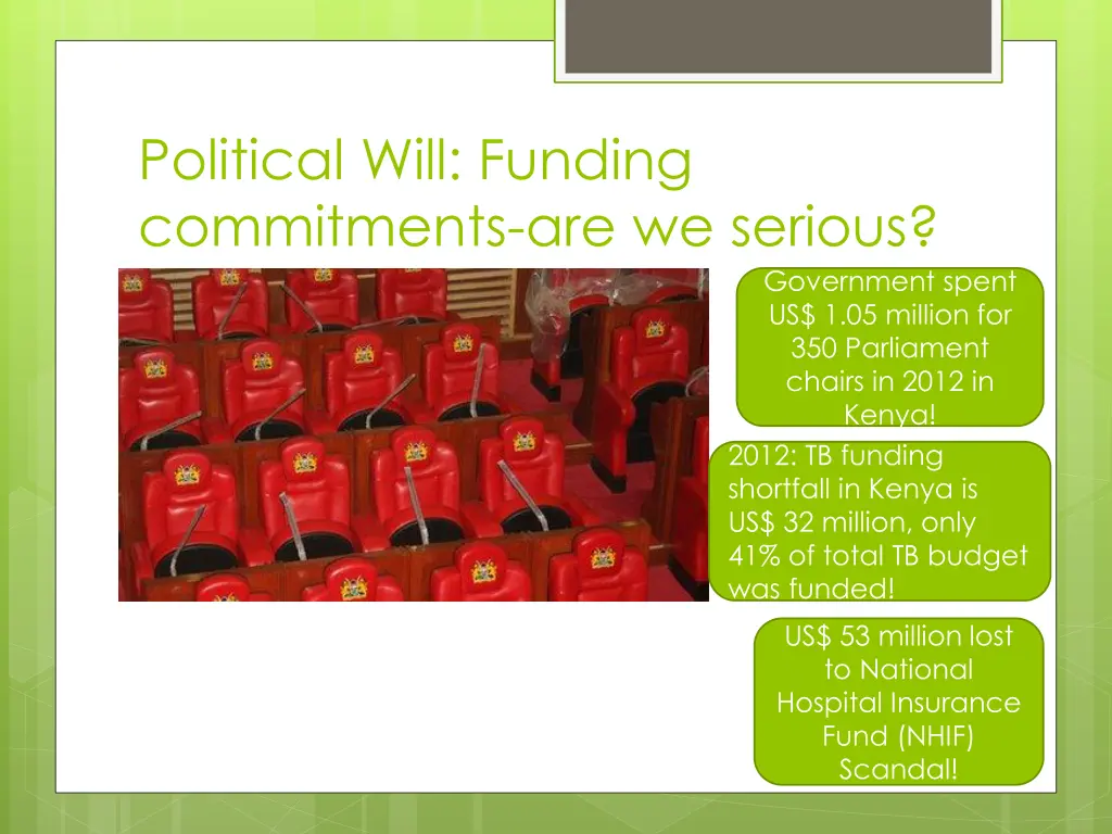 political will funding commitments are we serious