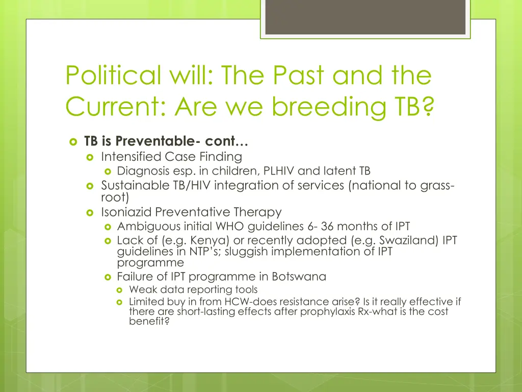political will the past and the current 1