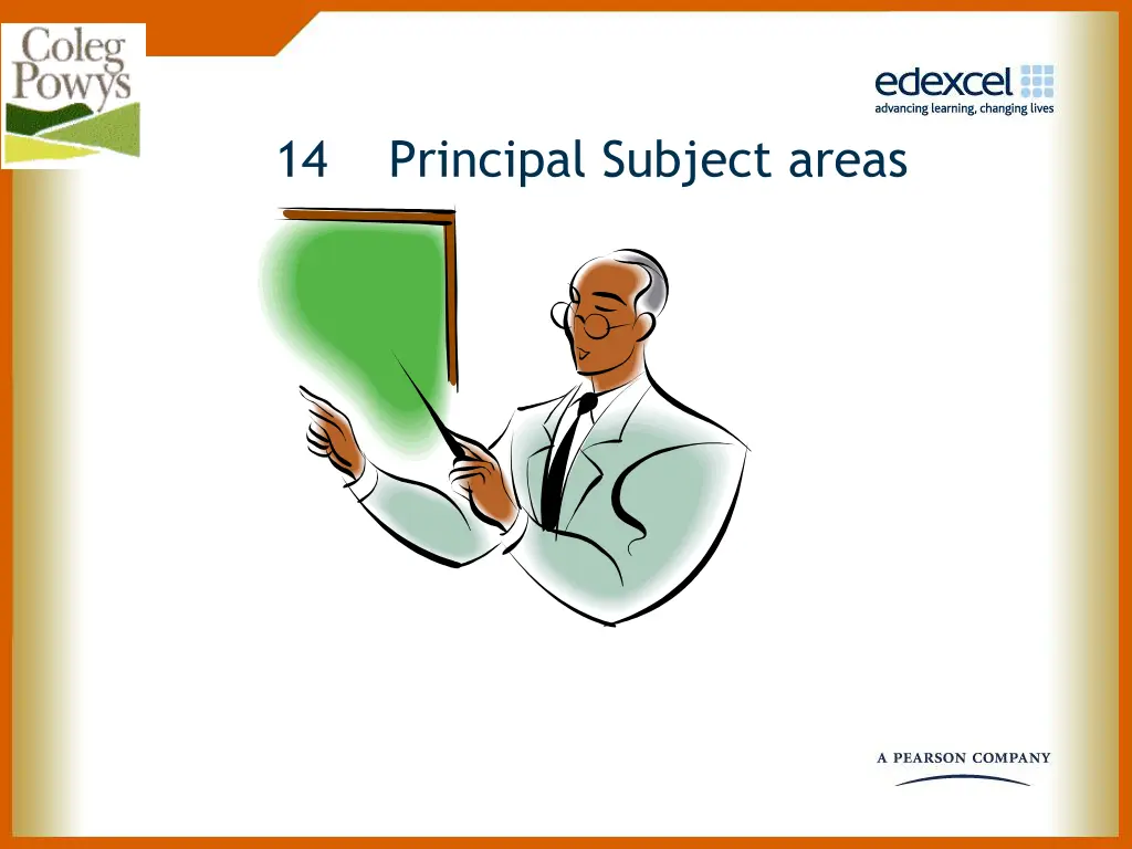14 principal subject areas