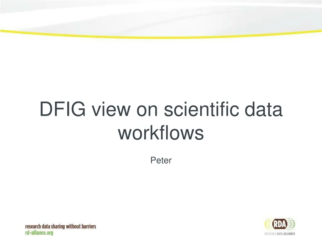 dfig view on scientific data workflows