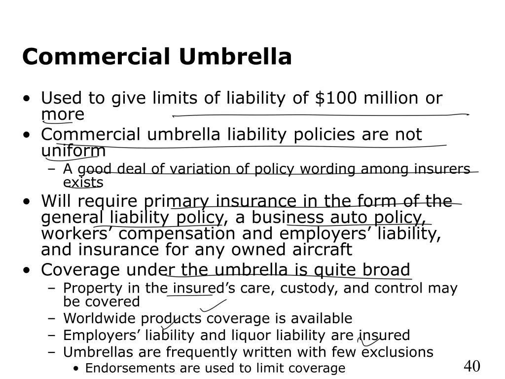 commercial umbrella
