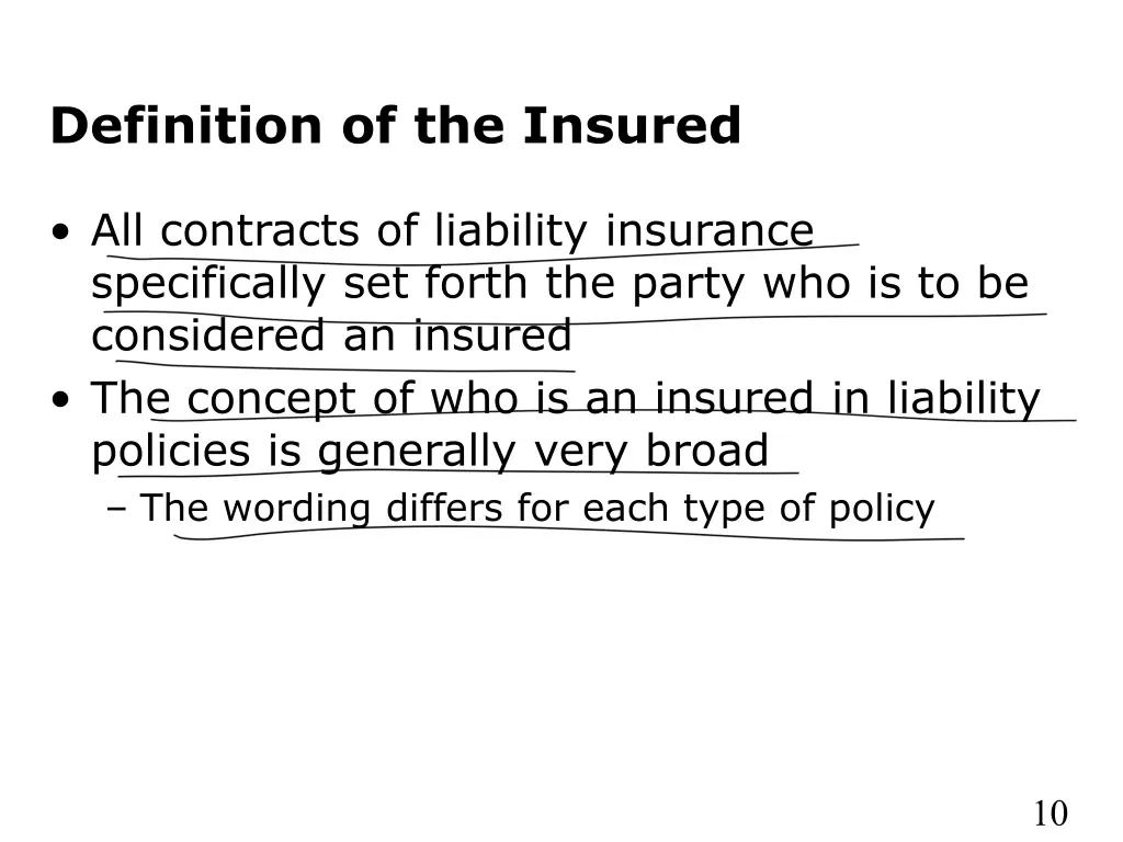 definition of the insured