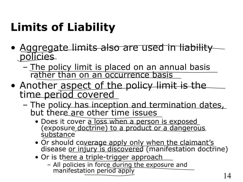 limits of liability 1