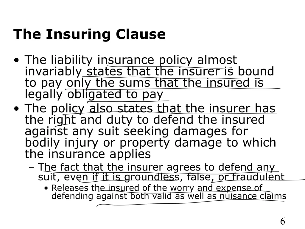the insuring clause 1