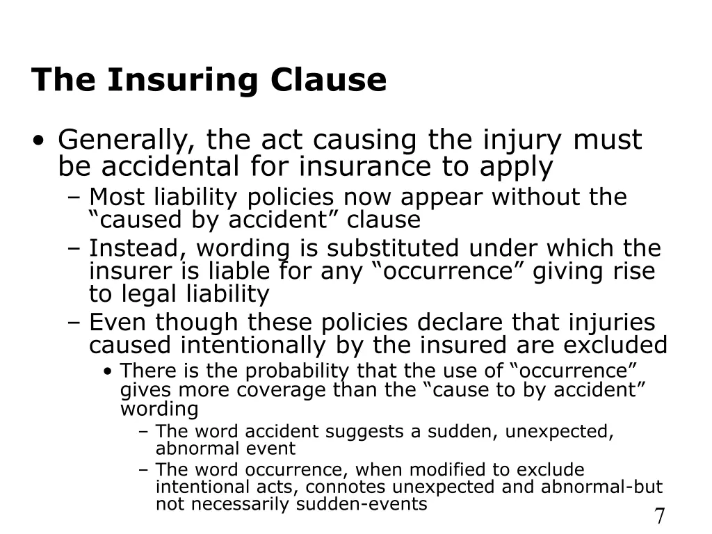 the insuring clause 2