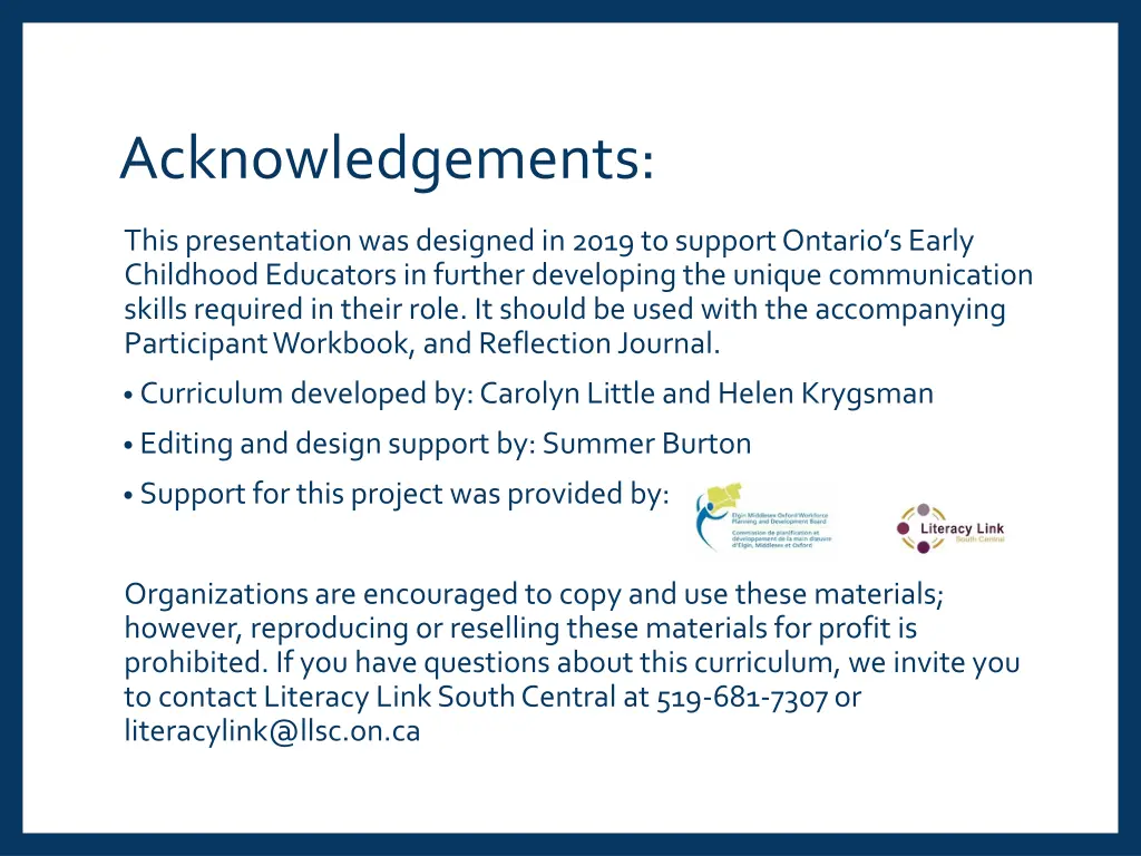 acknowledgements