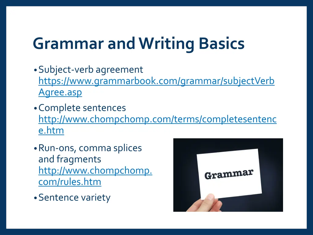 grammar and writing basics 1