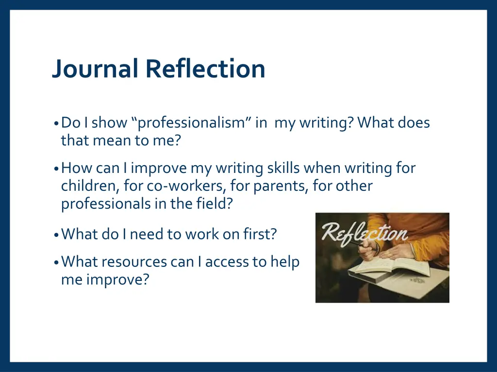 journal reflection