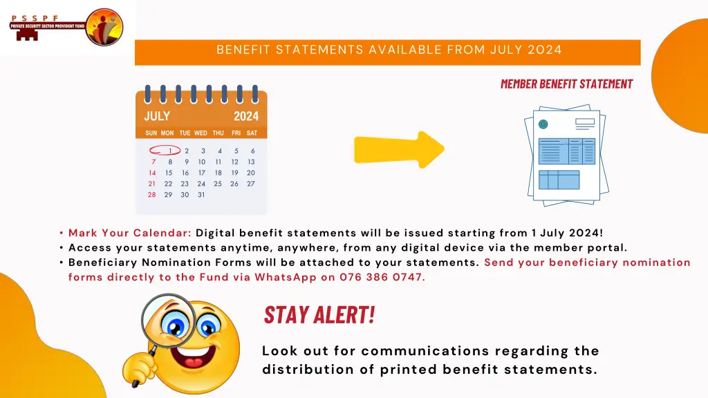 benefit statements available from july 2024
