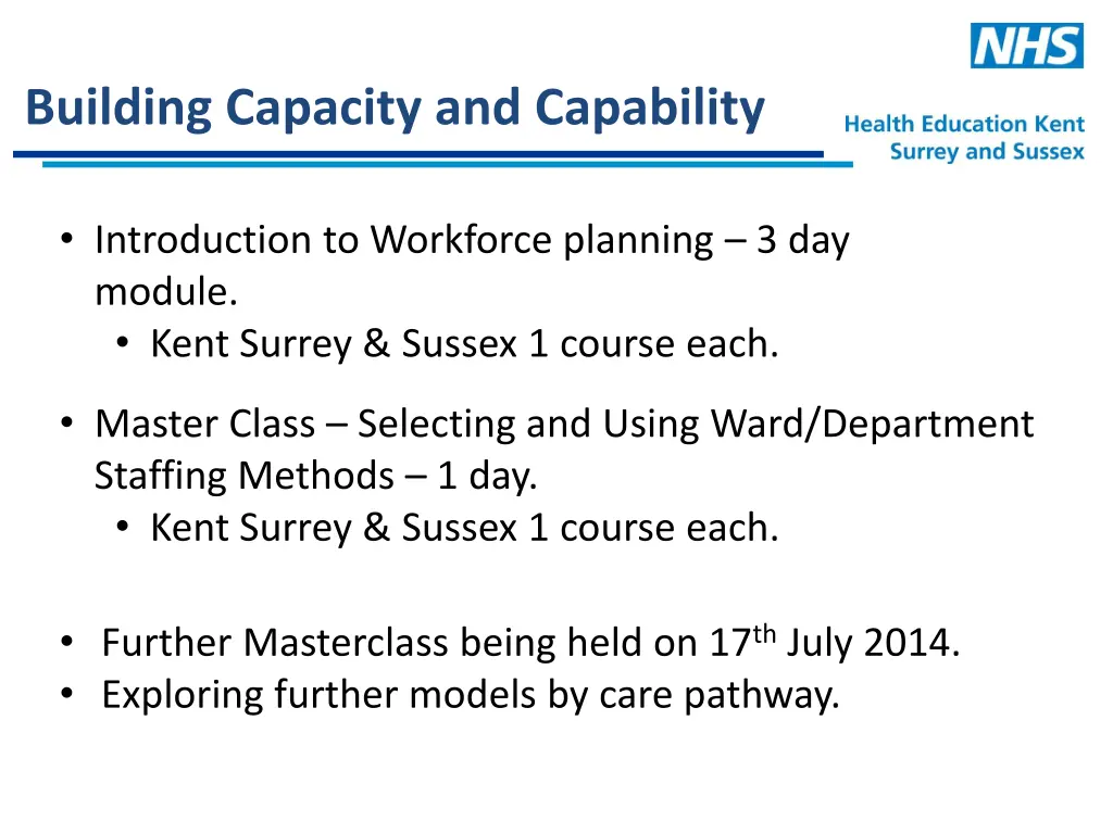 building capacity and capability