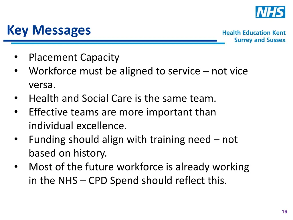 key messages