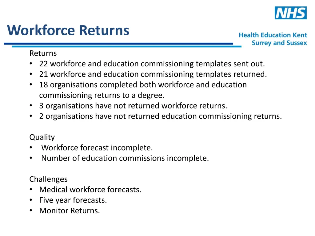 workforce returns