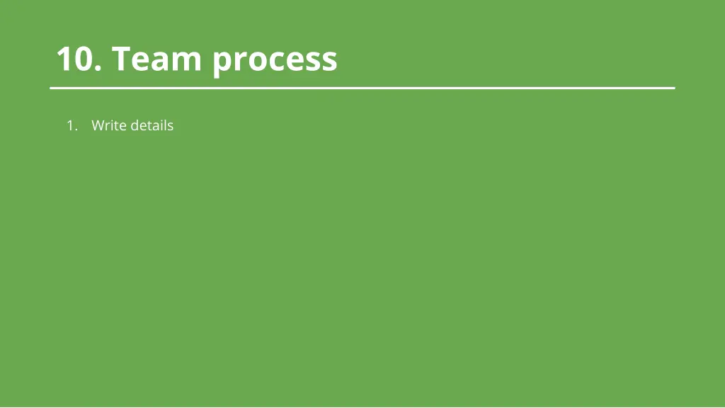 10 team process