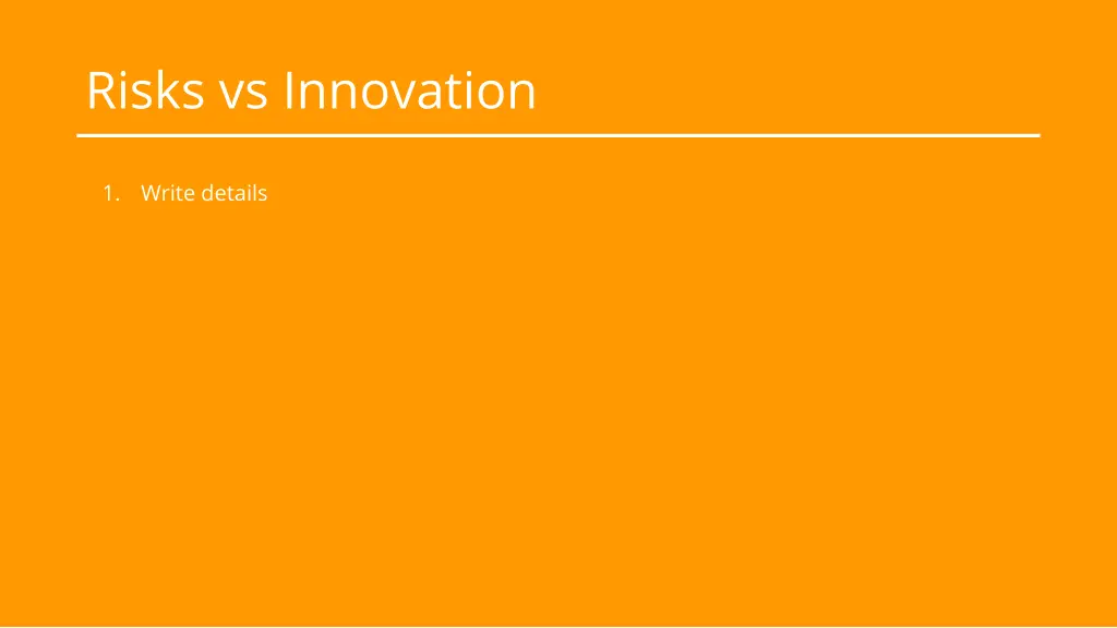 risks vs innovation 1