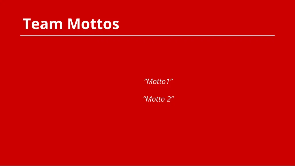team mottos