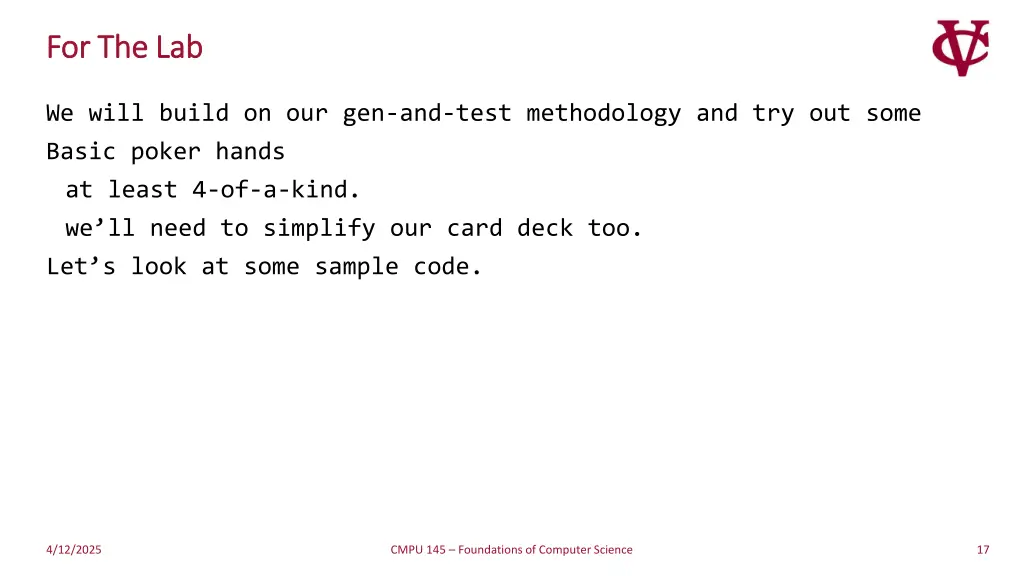 for the lab for the lab