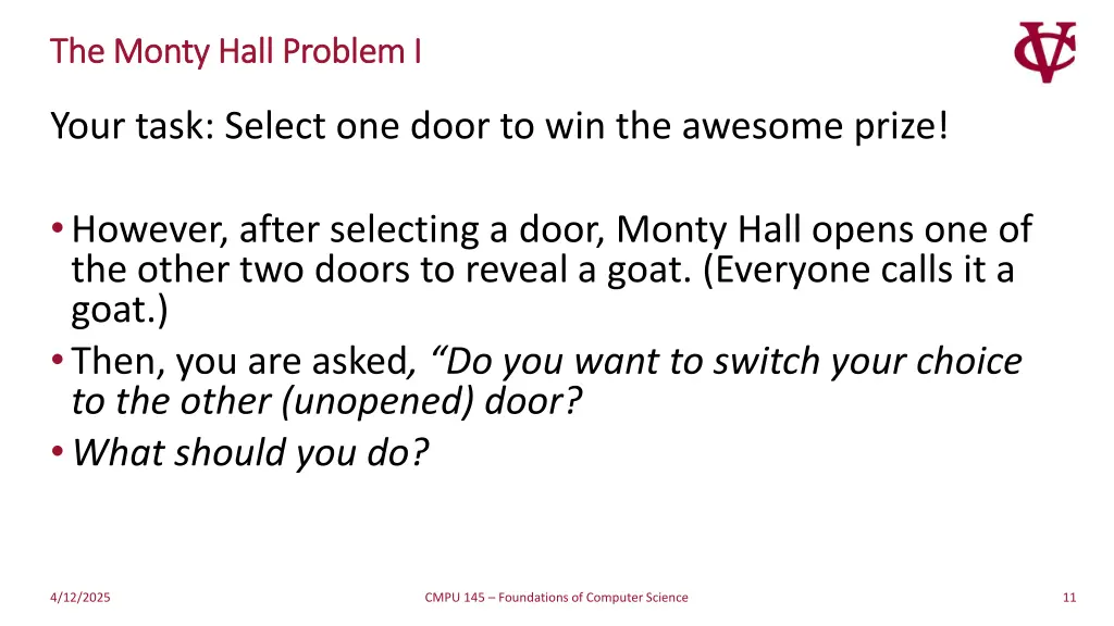 the monty hall problem i the monty hall problem i