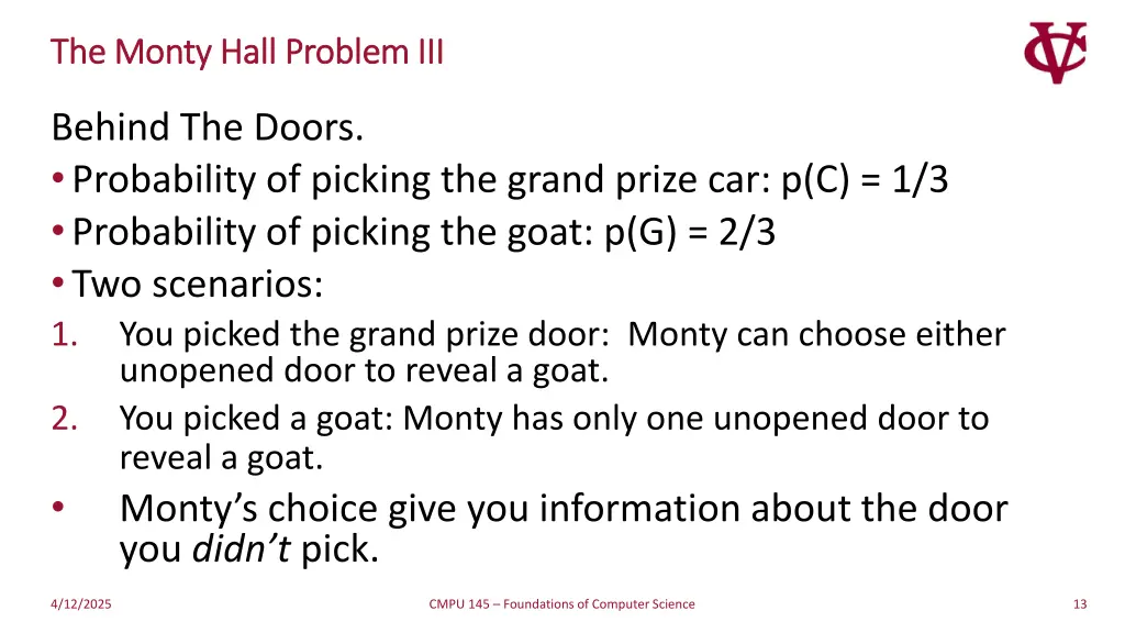 the monty hall problem iii the monty hall problem