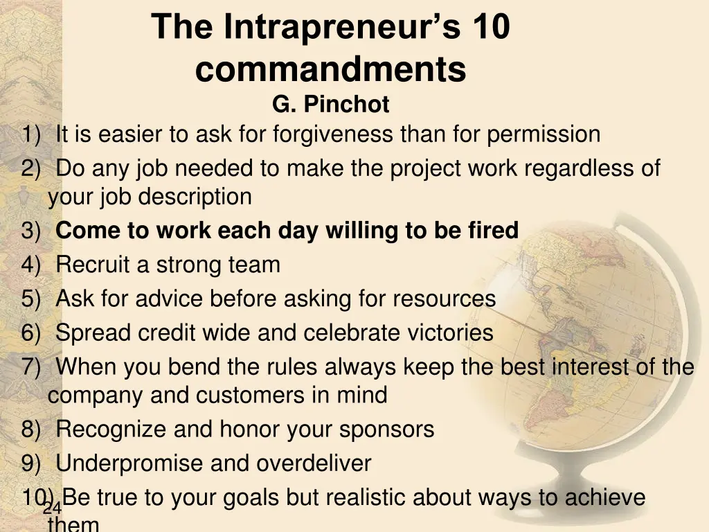 the intrapreneur s 10 commandments g pinchot