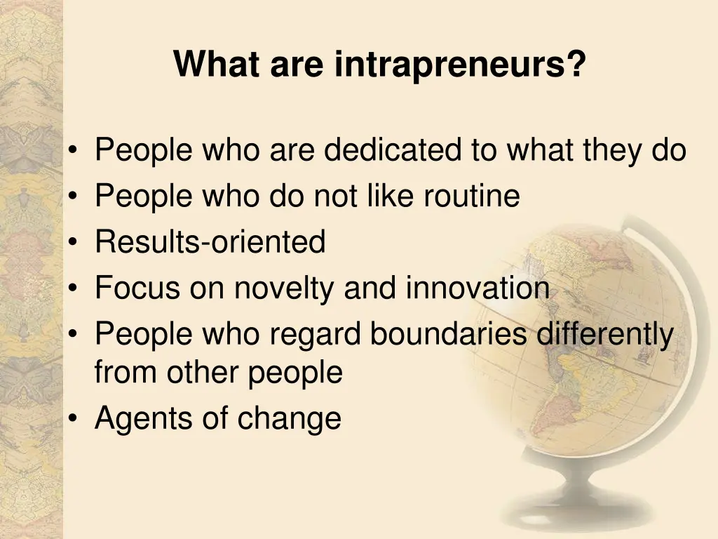 what are intrapreneurs