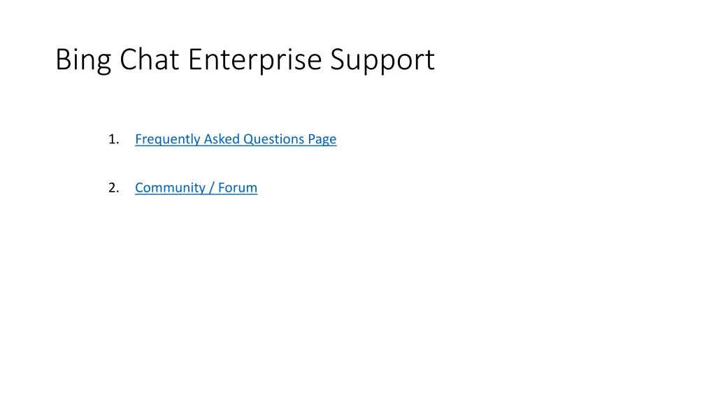 bing chat enterprise support