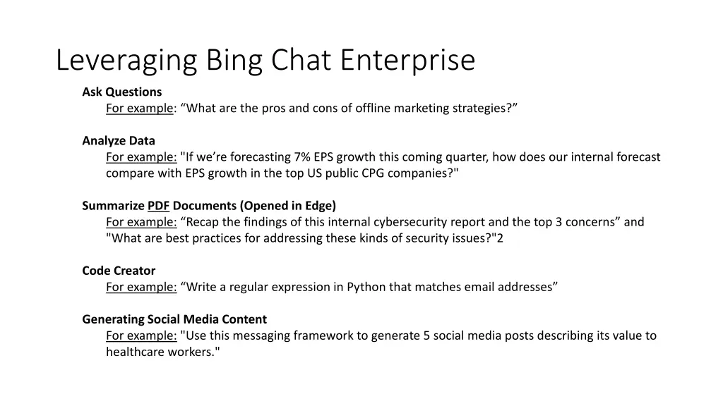 leveraging bing chat enterprise