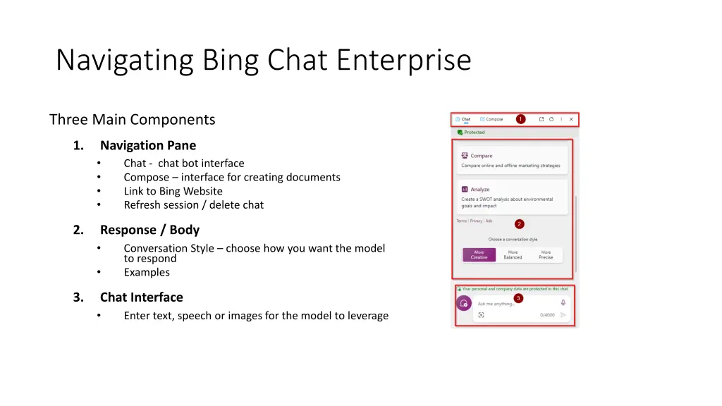 navigating bing chat enterprise