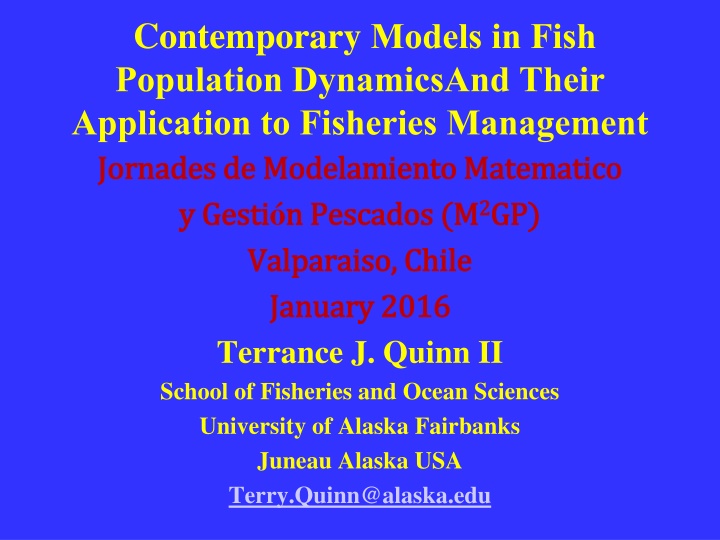 contemporary models in fish population