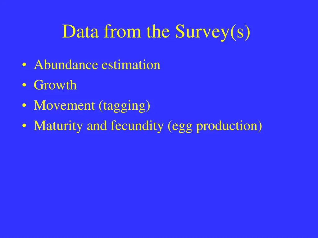 data from the survey s
