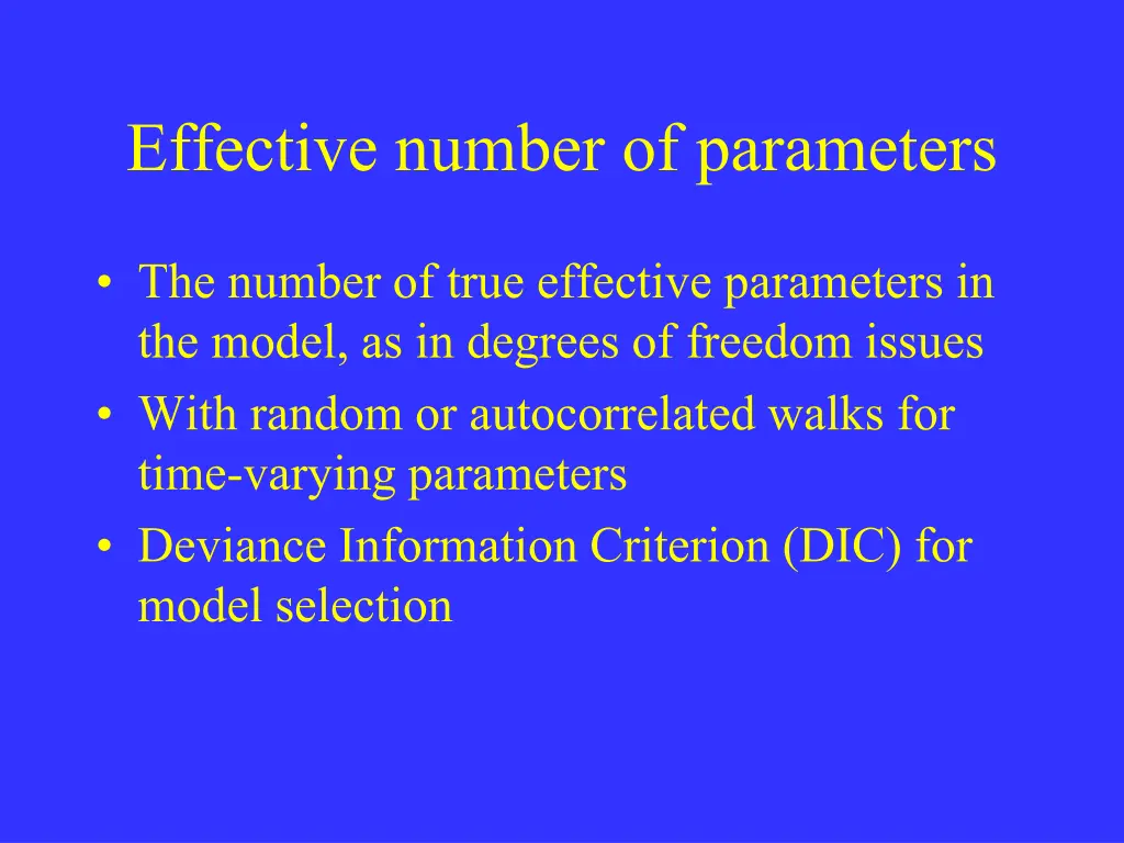 effective number of parameters