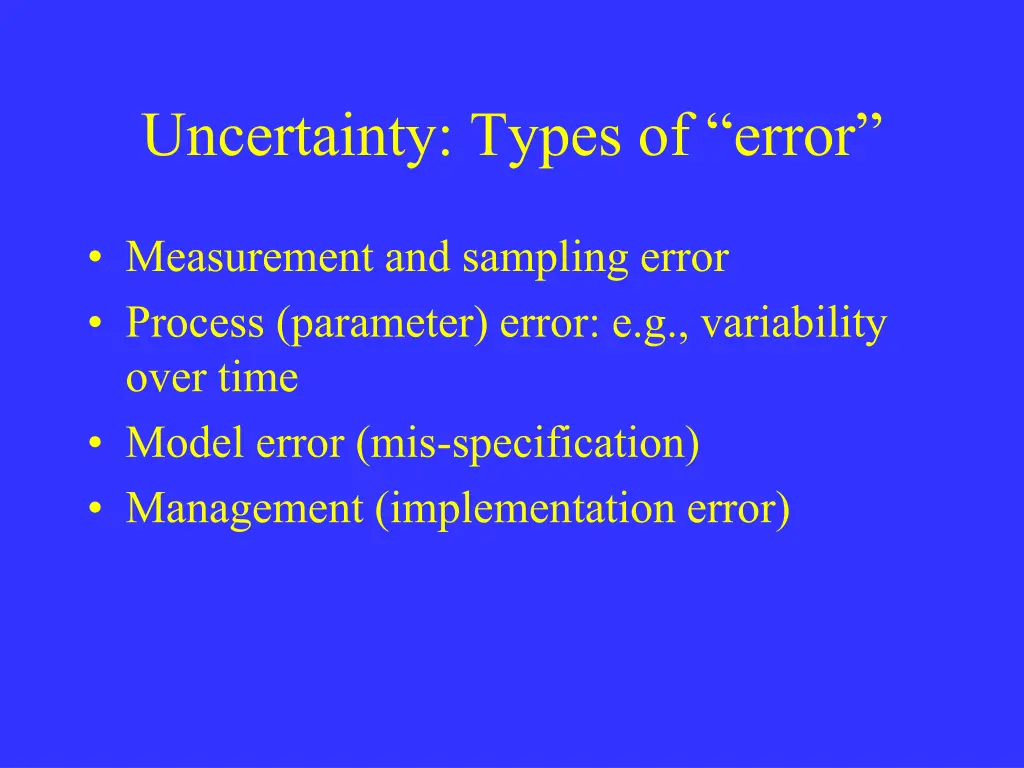 uncertainty types of error